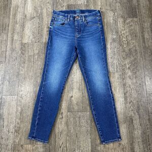 Jag Jeans VALENTINA SKINNY Size 6P/27 Blue Pull On Mid Rise Denim Pants 28x26.5